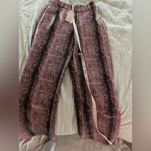 Oh Polly Pink Snake Print Pants